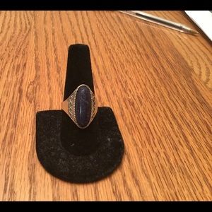 Vintage Lapis Sterling Silver Ring size 9.